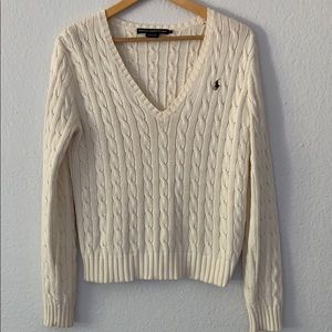 Ralph Lauren Cable Knit Sweater, size L.